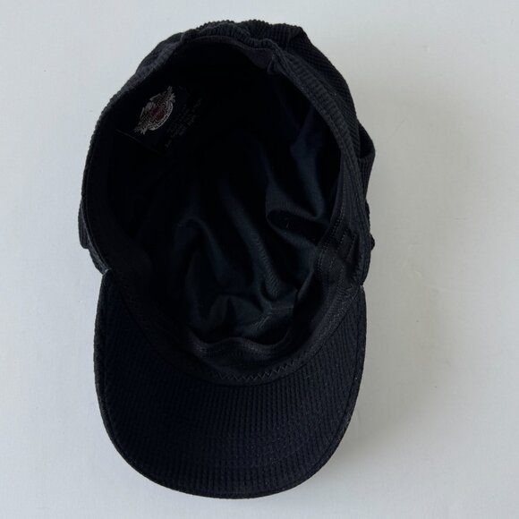 Harley Davidson BLACK Conductors MOTORCYCLE Hat Cap ONE SIZE CORDUROY FEEL - Picture 6 of 8
